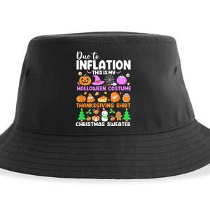 Due To Inflation This Is My Funny Halloween Costume Sustainable Bucket Hat