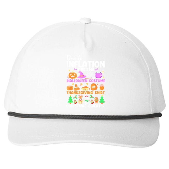 Due To Inflation This Is My Funny Halloween Costume Snapback Five-Panel Rope Hat