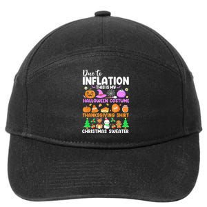 Due To Inflation This Is My Funny Halloween Costume 7-Panel Snapback Hat