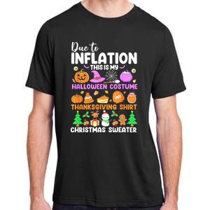 Due To Inflation This Is My Funny Halloween Costume Adult ChromaSoft Performance T-Shirt