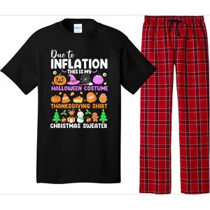 Due To Inflation This Is My Funny Halloween Costume Pajama Set