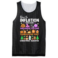 Due To Inflation This Is My Funny Halloween Costume Mesh Reversible Basketball Jersey Tank