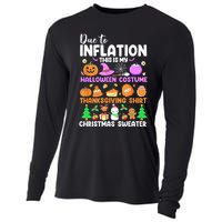 Due To Inflation This Is My Funny Halloween Costume Cooling Performance Long Sleeve Crew