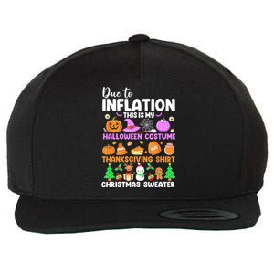 Due To Inflation This Is My Funny Halloween Costume Wool Snapback Cap