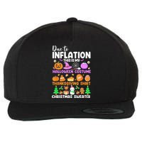 Due To Inflation This Is My Funny Halloween Costume Wool Snapback Cap