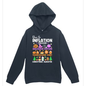 Due To Inflation This Is My Funny Halloween Costume Urban Pullover Hoodie