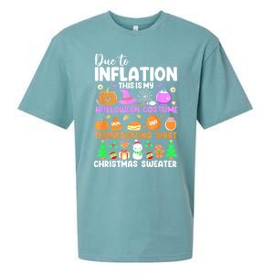 Due To Inflation This Is My Funny Halloween Costume Sueded Cloud Jersey T-Shirt