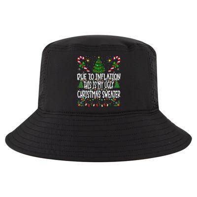 Due To Inflation Ugly Christmas Sweaters Funny Cool Comfort Performance Bucket Hat