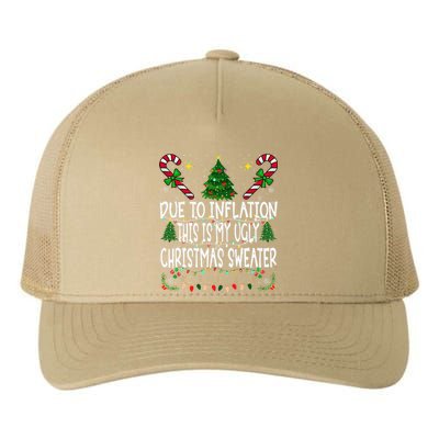 Due To Inflation Ugly Christmas Sweaters Funny Yupoong Adult 5-Panel Trucker Hat