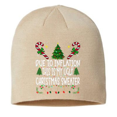 Due To Inflation Ugly Christmas Sweaters Funny Sustainable Beanie