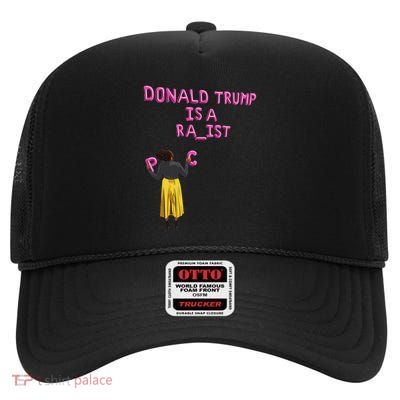 Donald Trump Is A... Ra_ist High Crown Mesh Back Trucker Hat