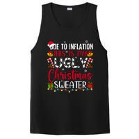 Due To Inflation Ugly Christmas Sweater Funny Xmas Holiday PosiCharge Competitor Tank