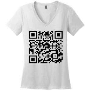 Donald Trump Is Your President Qr Trump Women's V-Neck T-Shirt