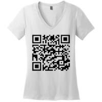 Donald Trump Is Your President Qr Trump Women's V-Neck T-Shirt