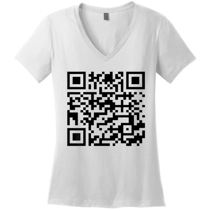 Donald Trump Is Your President Qr Trump Women's V-Neck T-Shirt