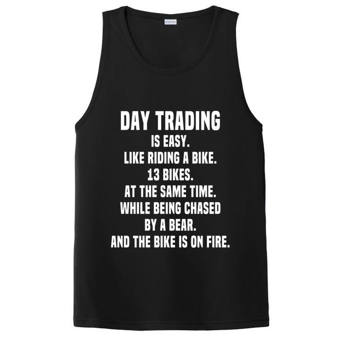 Day Trading Is Easy Funny Day Trader Stock Market Gift PosiCharge Competitor Tank