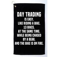 Day Trading Is Easy Funny Day Trader Stock Market Gift Golf Towel
