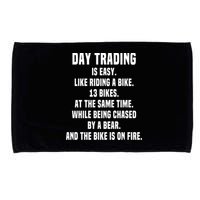 Day Trading Is Easy Funny Day Trader Stock Market Gift Microfiber Hand Towel