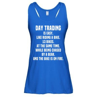 Day Trading Is Easy Funny Day Trader Stock Market Gift Ladies Essential Flowy Tank