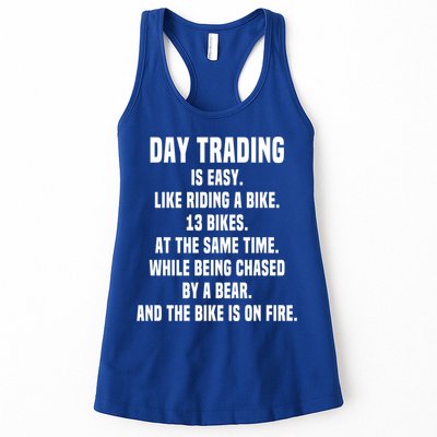 Day Trading Is Easy Funny Day Trader Stock Market Gift Womens Tank Top