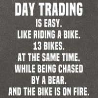 Day Trading Is Easy Funny Day Trader Stock Market Gift Cotton Canvas Backpack