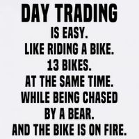 Day Trading Is Easy Funny Day Trader Stock Market Gift Garment-Dyed Sweatshirt
