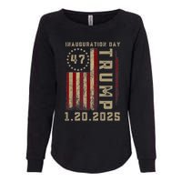 Donald Trump Inauguration Day 2025 47th President 47 Us Flag Womens California Wash Sweatshirt