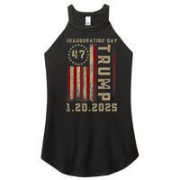 Donald Trump Inauguration Day 2025 47th President 47 Us Flag Women's Perfect Tri Rocker Tank