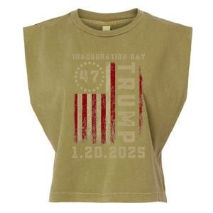 Donald Trump Inauguration Day 2025 47th President 47 Us Flag Garment-Dyed Women's Muscle Tee