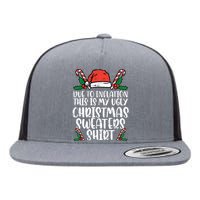 Due To Inflation Funny Christmas Sweater Xmas Flat Bill Trucker Hat