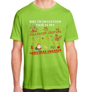 Due To Inflation This Is My Funny Halloween Christmas Adult ChromaSoft Performance T-Shirt