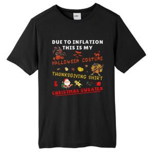 Due To Inflation This Is My Funny Halloween Christmas Tall Fusion ChromaSoft Performance T-Shirt