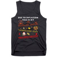 Due To Inflation This Is My Funny Halloween Christmas Tank Top