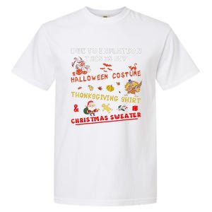 Due To Inflation This Is My Funny Halloween Christmas Garment-Dyed Heavyweight T-Shirt