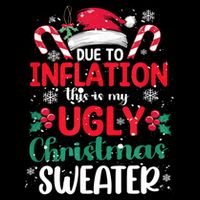 Due To Inflation This Is My Ugly Christmas Pajamas Gift Youth Performance Sprint T-Shirt