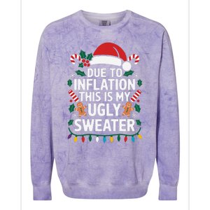 Due To Inflation This Is My Ugly Sweater For Christmas Colorblast Crewneck Sweatshirt