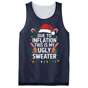 Due To Inflation This Is My Ugly Sweater For Christmas Mesh Reversible Basketball Jersey Tank