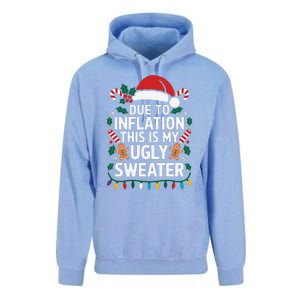 Due To Inflation This Is My Ugly Sweater For Christmas Unisex Surf Hoodie