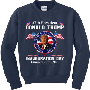 Donald Trump Inauguration Day 2025 47th Usa President Kids Sweatshirt