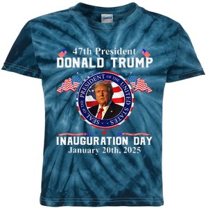 Donald Trump Inauguration Day 2025 47th Usa President Kids Tie-Dye T-Shirt