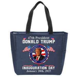 Donald Trump Inauguration Day 2025 47th Usa President Zip Tote Bag