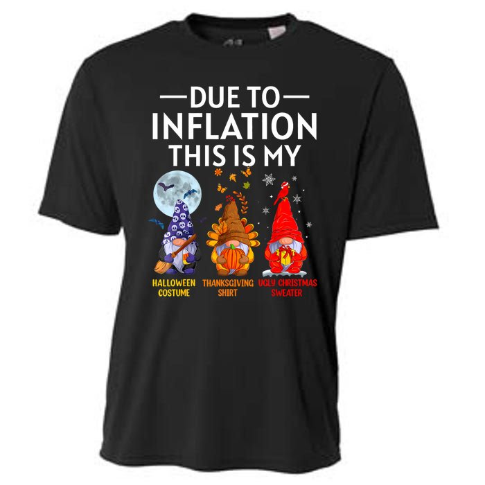 Due To Inflation This Is My Funny Gnomes Halloween Costume Cooling Performance Crew T-Shirt