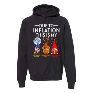 Due To Inflation This Is My Funny Gnomes Halloween Costume Premium Hoodie