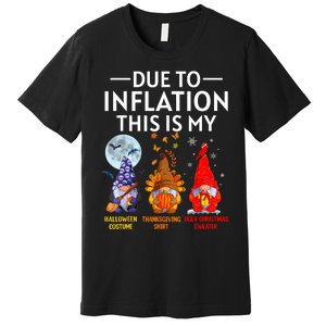 Due To Inflation This Is My Funny Gnomes Halloween Costume Premium T-Shirt