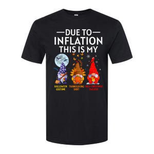 Due To Inflation This Is My Funny Gnomes Halloween Costume Softstyle CVC T-Shirt