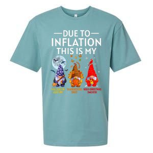 Due To Inflation This Is My Funny Gnomes Halloween Costume Sueded Cloud Jersey T-Shirt