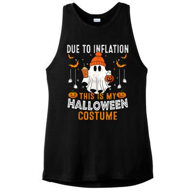 Due To Inflation This Is My Halloween Costume Funny Pumpkins Ladies PosiCharge Tri-Blend Wicking Tank