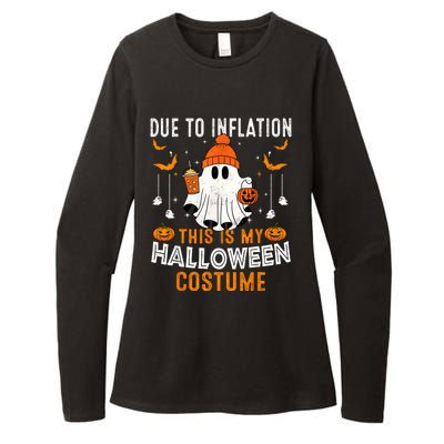 Due To Inflation This Is My Halloween Costume Funny Pumpkins Womens CVC Long Sleeve Shirt