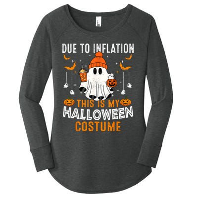 Due To Inflation This Is My Halloween Costume Funny Pumpkins Women's Perfect Tri Tunic Long Sleeve Shirt