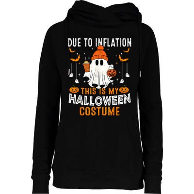 Due To Inflation This Is My Halloween Costume Funny Pumpkins Womens Funnel Neck Pullover Hood